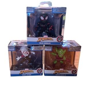 Jada Toys Marvel Metalfigs Die Cast Figures Miles‎ Ghost Spider Green Goblin